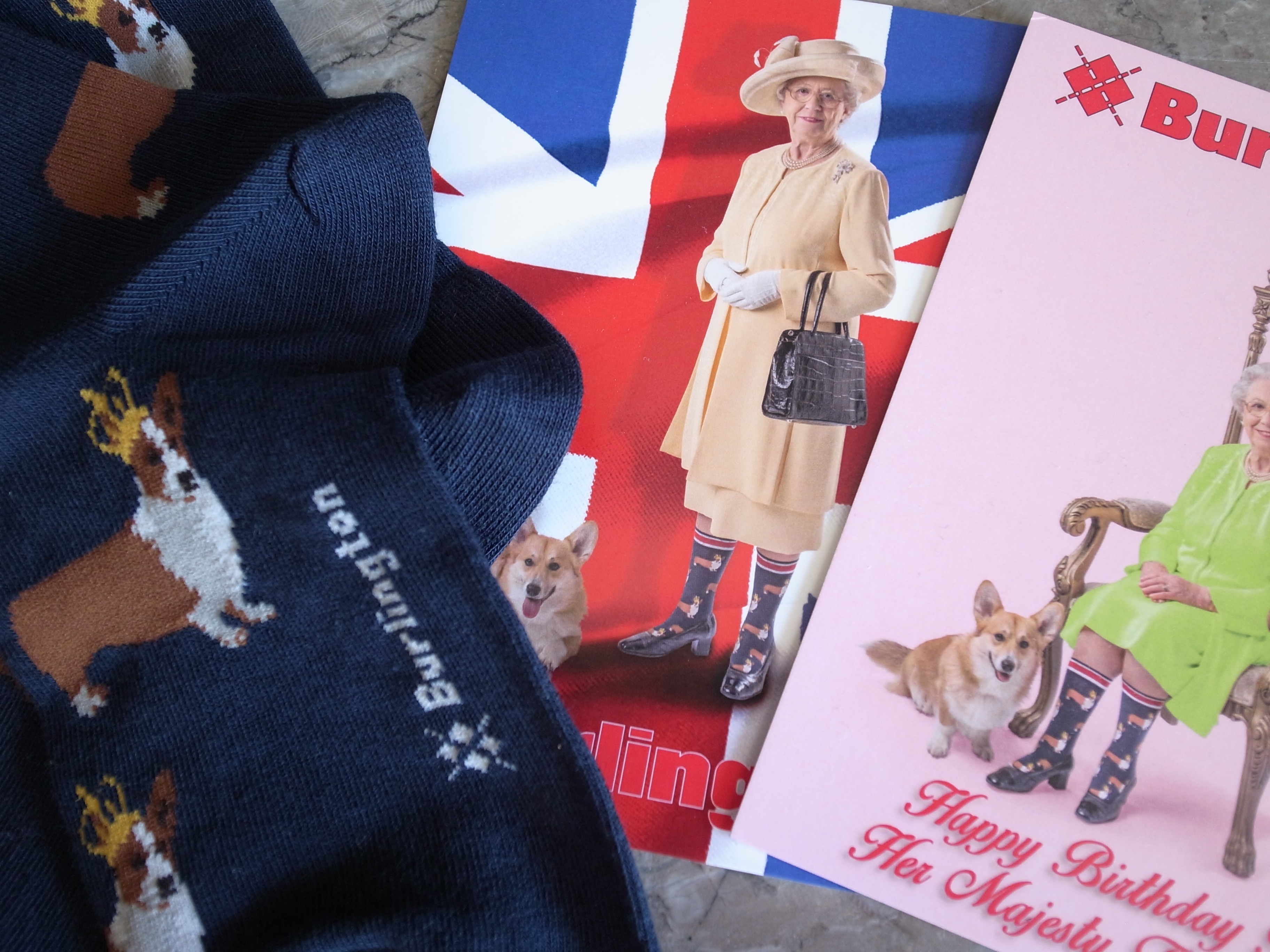 Burlington Socken "Happy Birthday, Queen Elisabeth II"